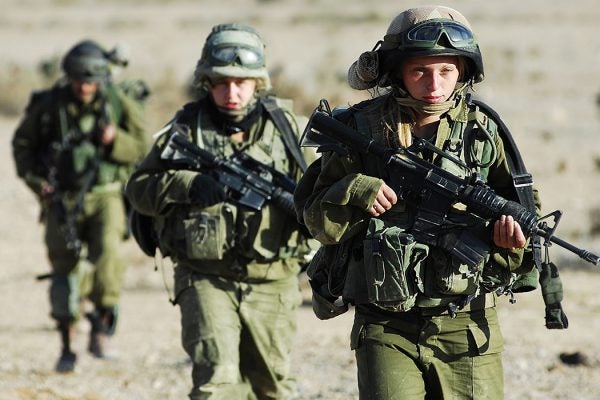 Soldiers training in the Israeli Defense Forces