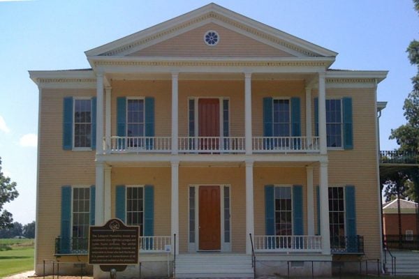 Lakeport Plantation, c. 1859 and built south of Lake Village, is the only remaining antebellum plantation house on the Mississippi River in Arkansas.