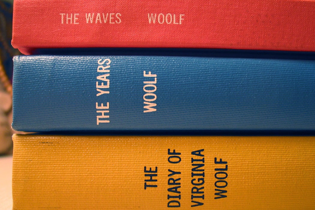A stack of books by Virginia Woolf