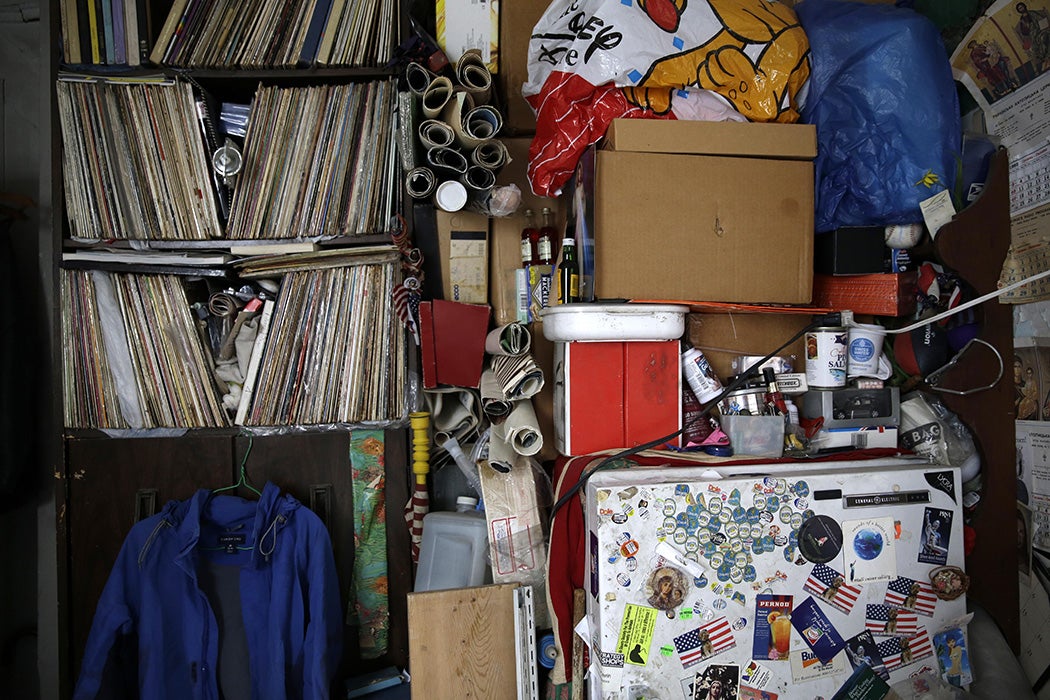 The apartment of a hoarder in New York