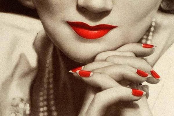 From a 1935 ad for Cutex nail polish and lipstick