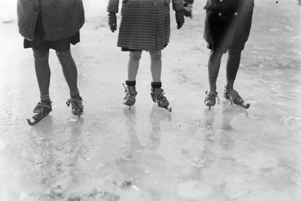 Ice skaters in the Netherlands