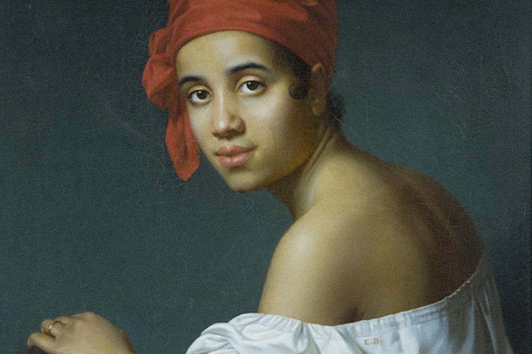Creole in a Red Turban by Jacques Aman