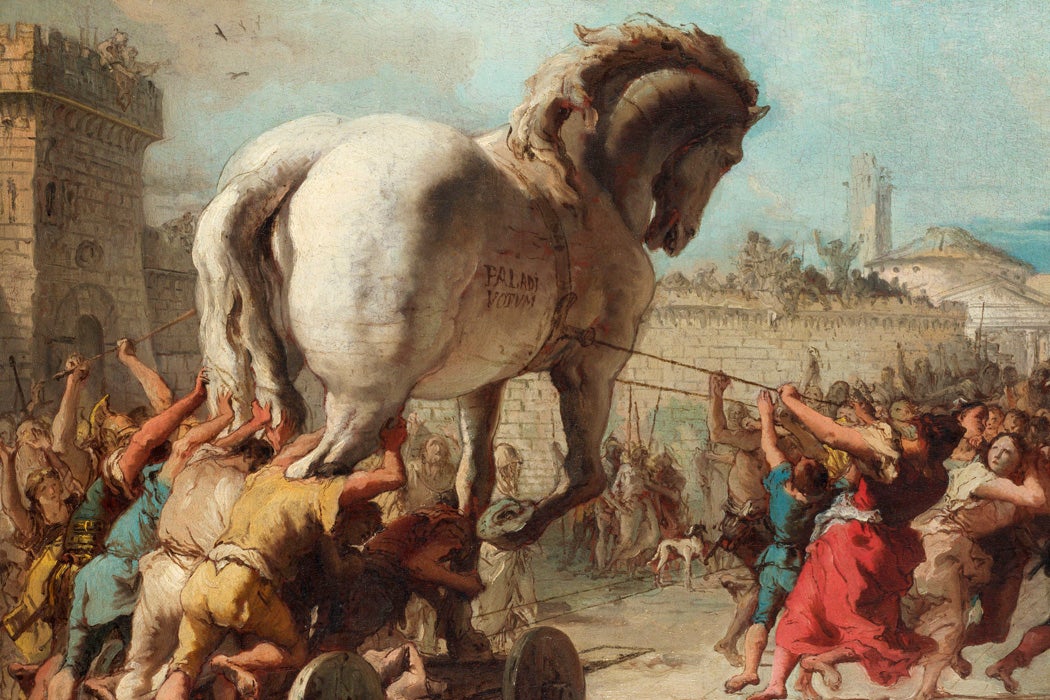 The Procession of the Trojan Horse in Troy by Giovanni Domenico Tiepolo