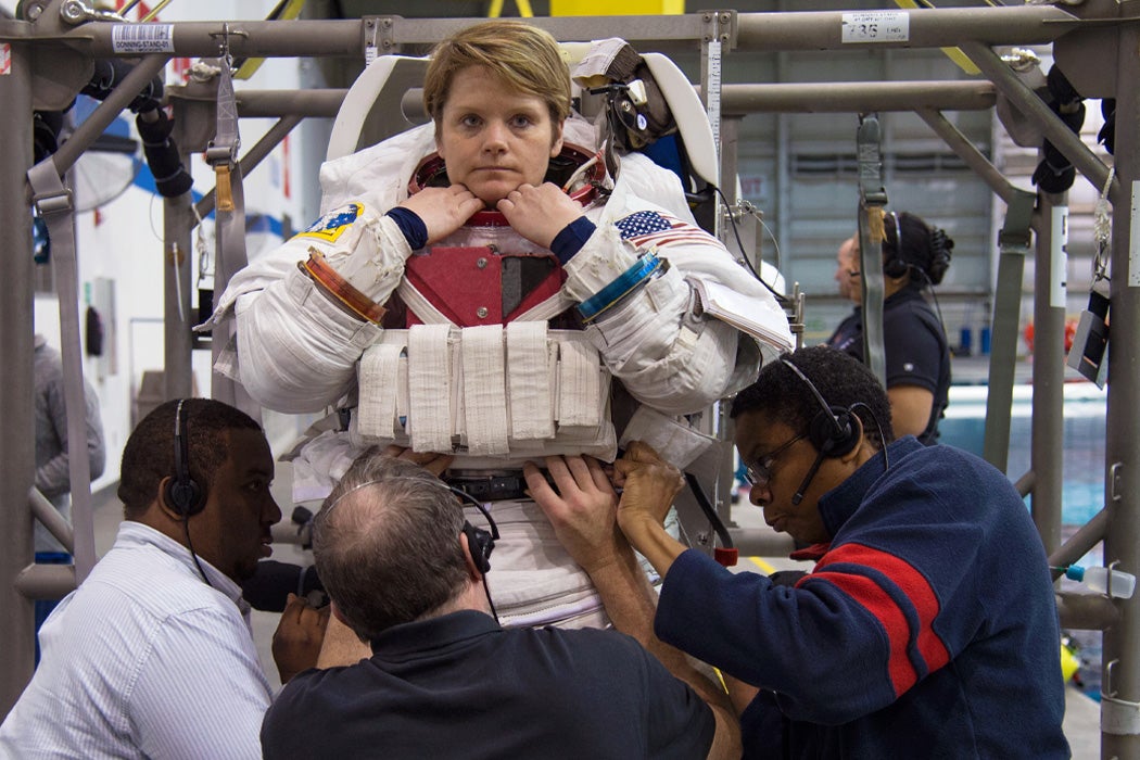 Astronauts Anne McClain during her ASCAN EVA Skills 3 Training. Photographer: Lauren Harnett