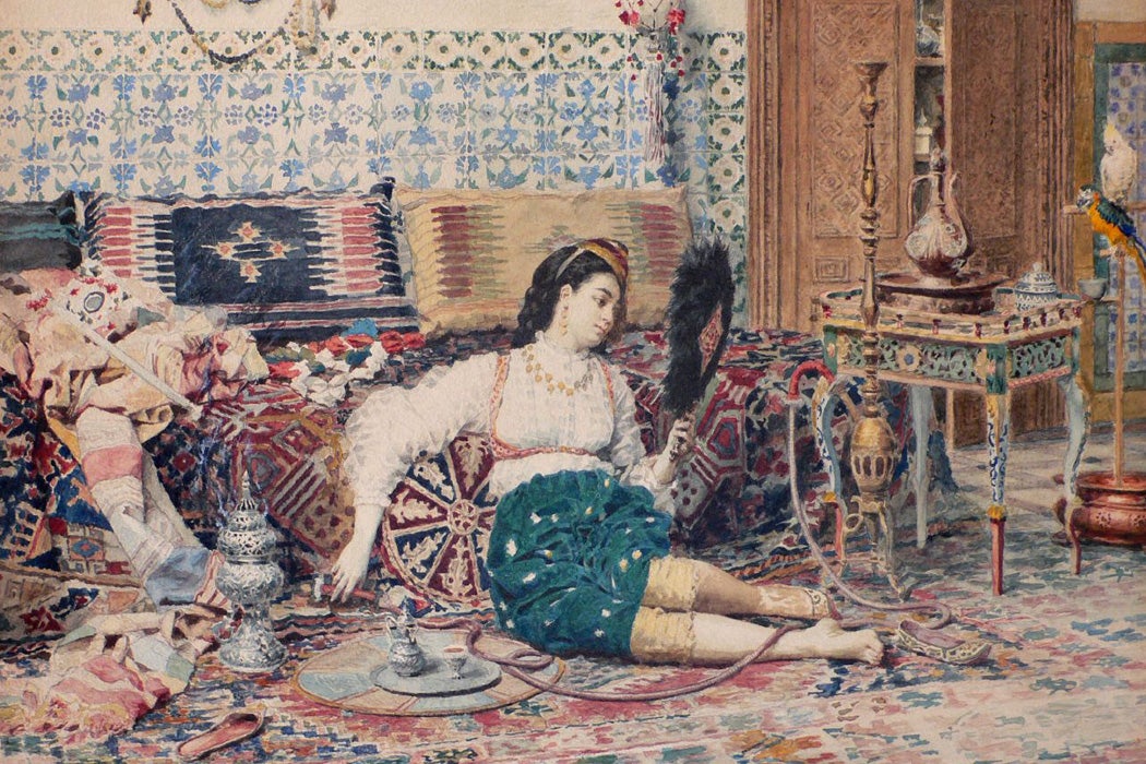 a Turkish harem interior
