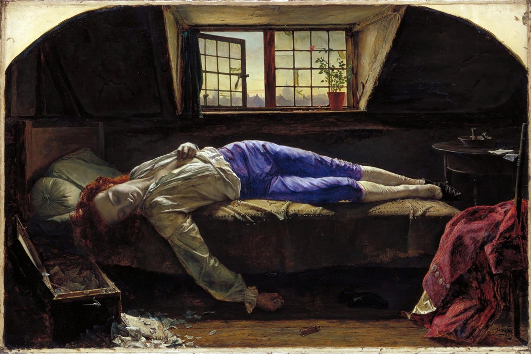 Chatterton by Henry Wallis, 1856