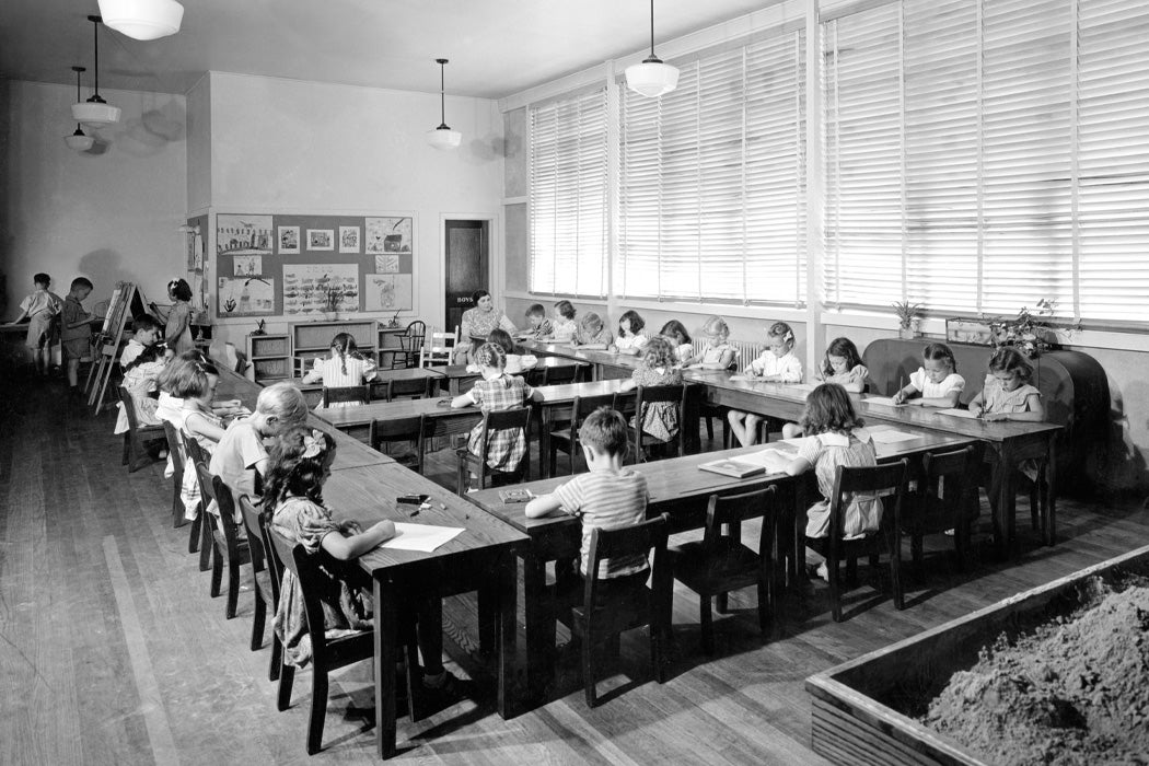 A classroom in Oak Ridge, Tennessee in 1944