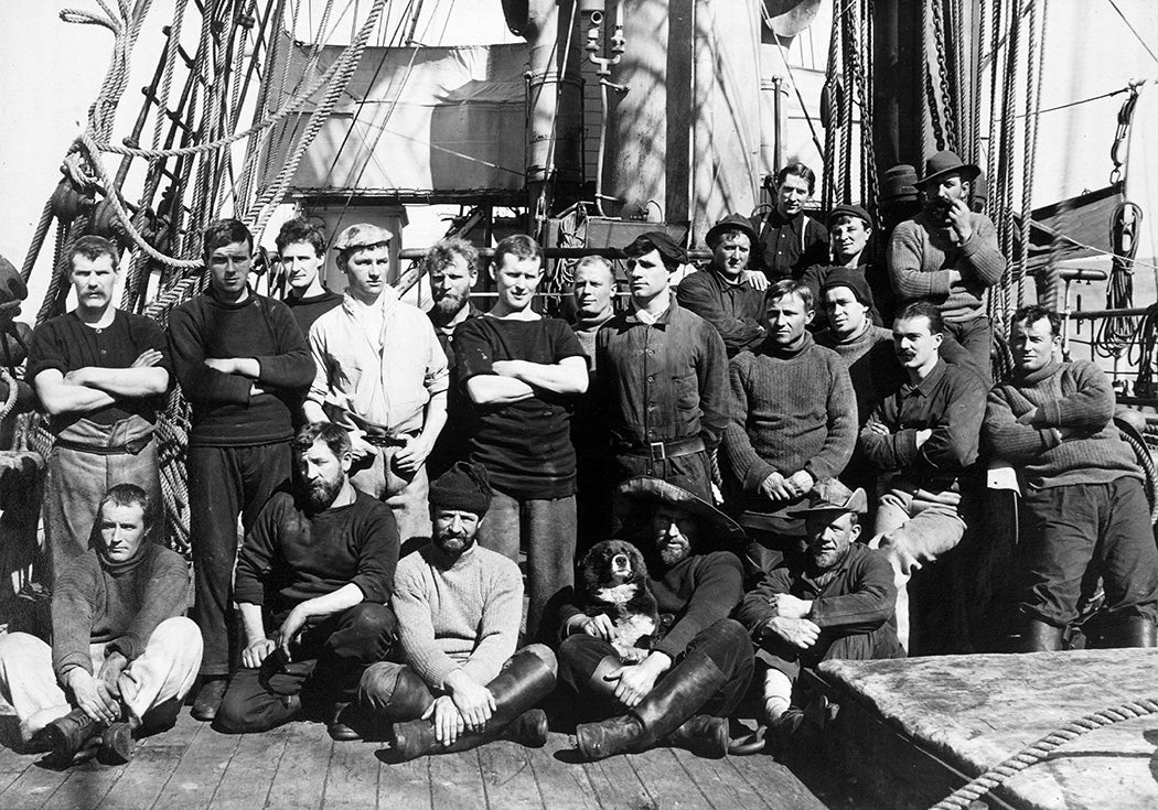 The crew of Terra Nova, Antarctica, 1912 or 1913