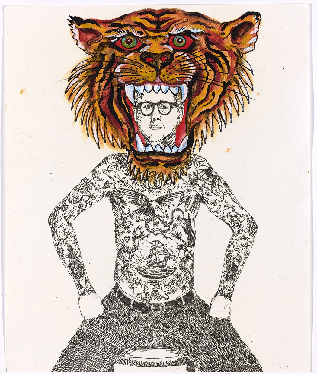 Don Ed Hardy, “El Tigre,” 2009. Collection of the Artist © Don Ed Hardy. Image courtesy of Fine Arts Museums of San Francisco