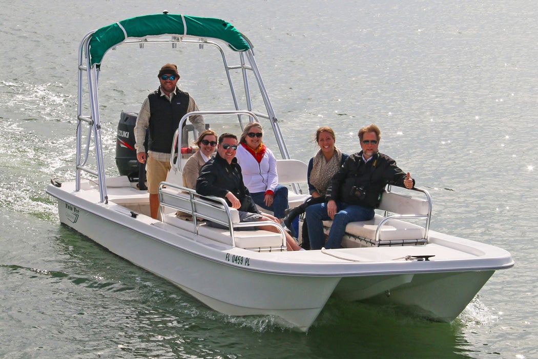 Zach McKenna conducting an eco-tour