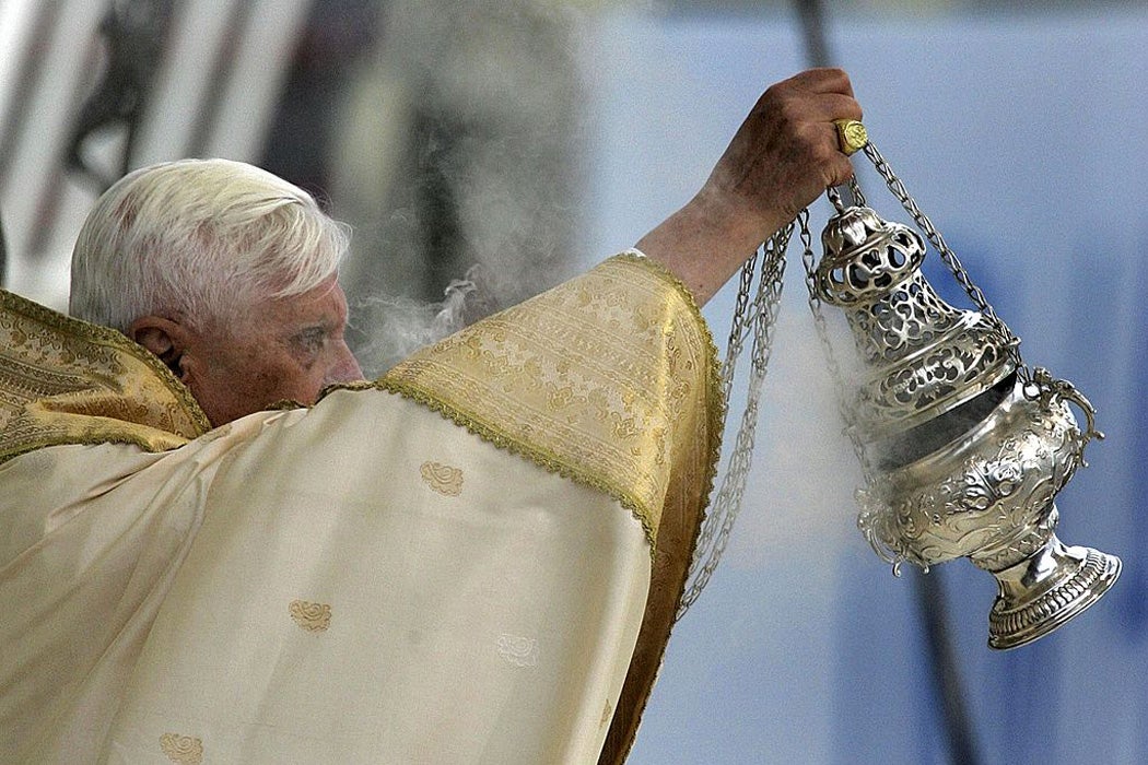 Pope Benedict XVI with incense