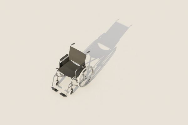 An empty wheelchair