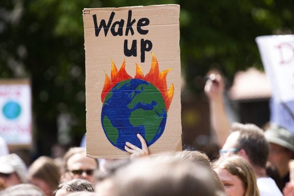 A climate protest