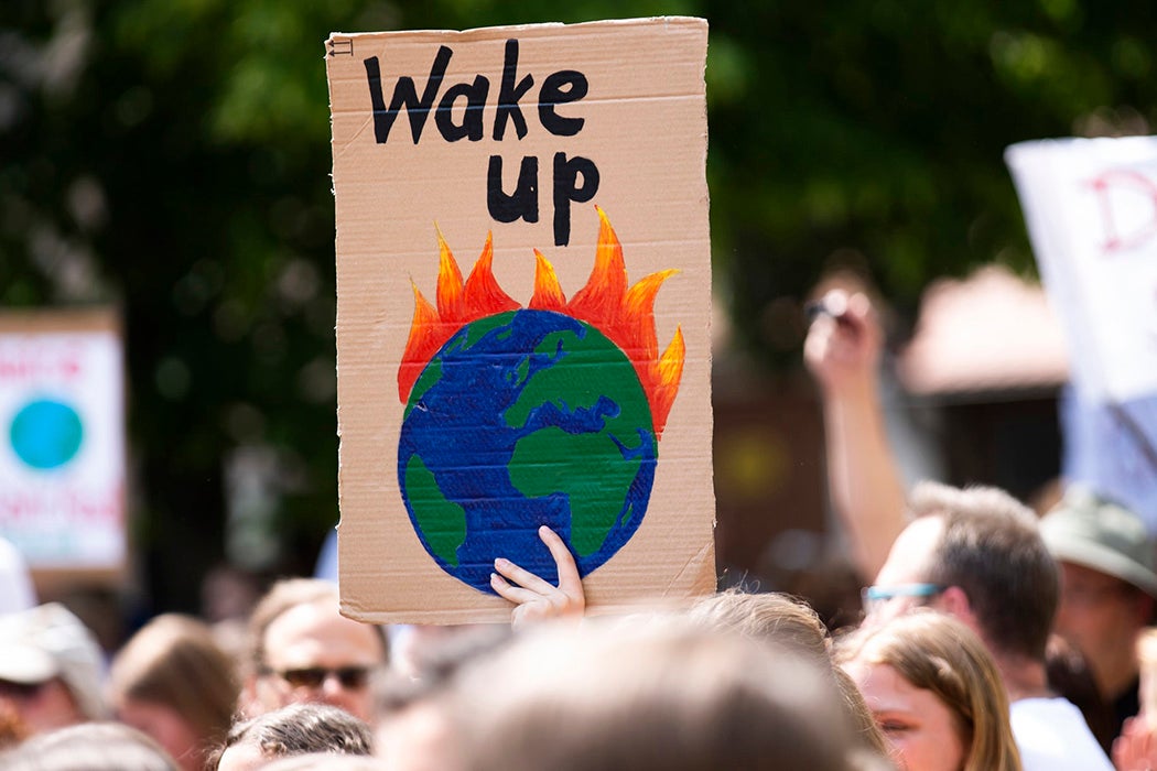A climate protest