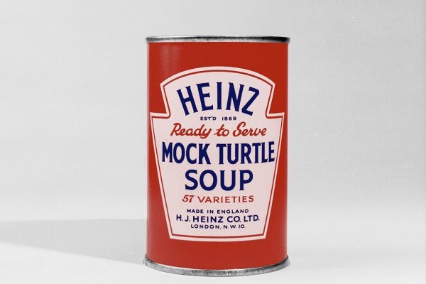 A can of mock turtle soup