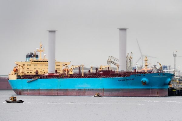 Norsepower Rotor Sails onboard the Maersk Pelican