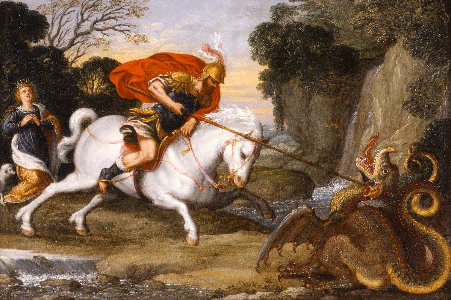 Saint George Defeating the Dragon by Johann König, c. 1630