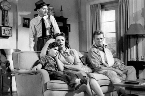 Frank Sinatra, Kim Charney, Nancy Gates & Sterling Hayden in Suddenly, 1954