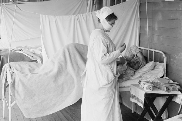Walter Reed Hospital, Washington, D.C., during the great Influenza Pandemic of 1918 - 1919
