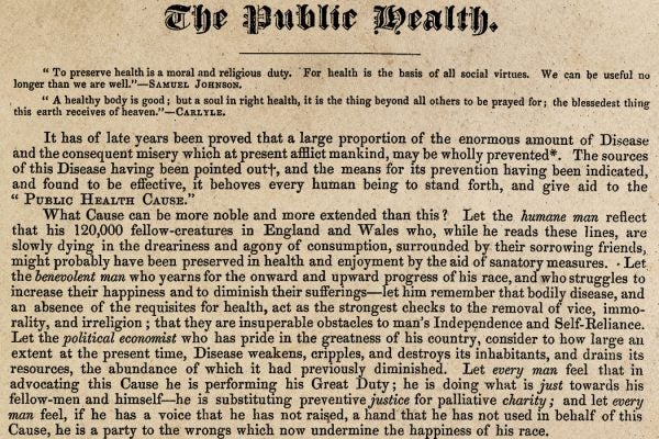First page of The Public Health