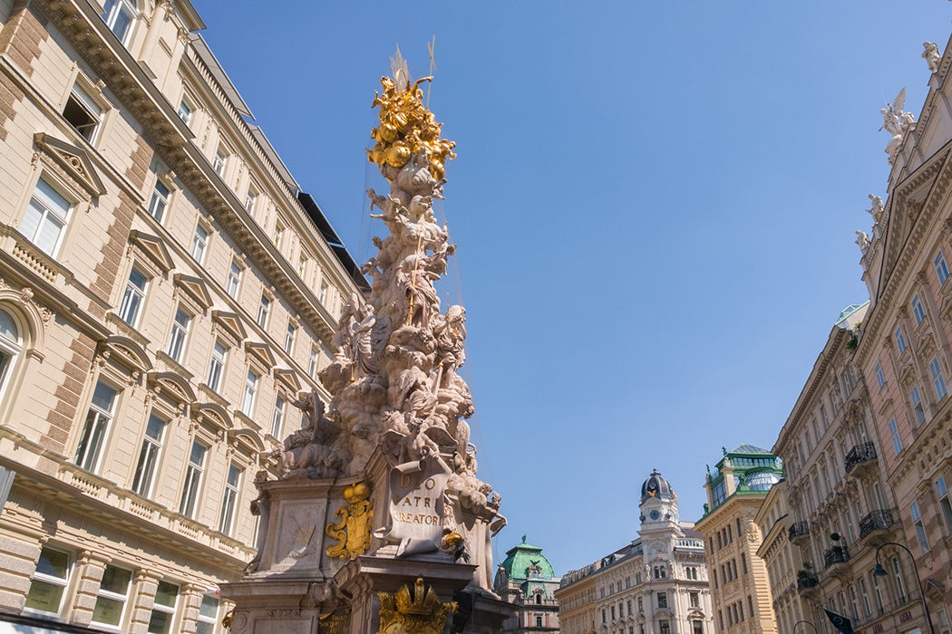 Plague column in Vienna, Austria