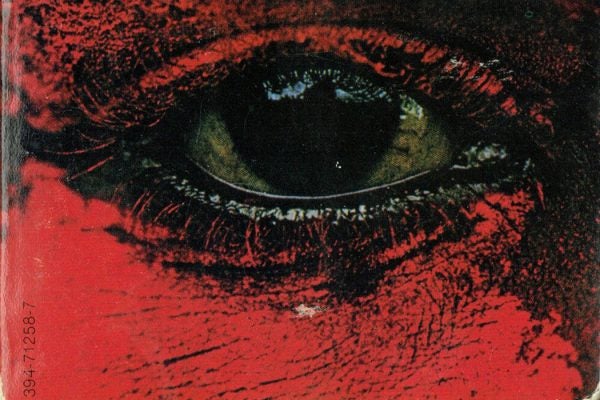 Close-up of an eye from the cover of Camu's The Plague