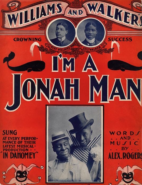 Advertisement for I'm a Jonah Man