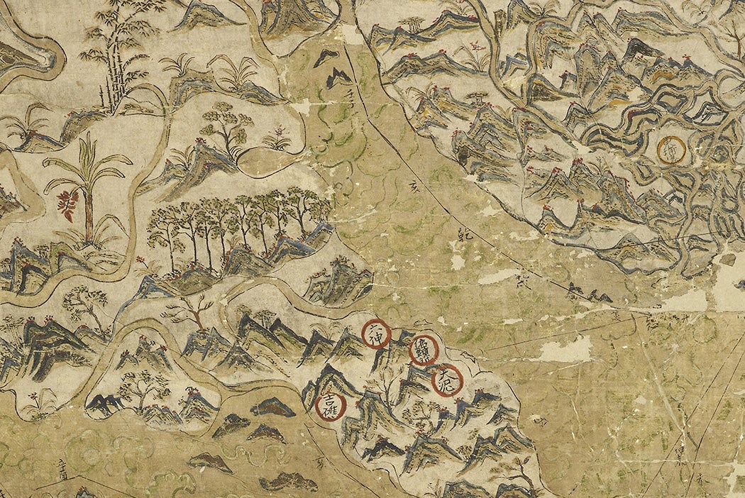 Detail from the recently rediscovered Seldon Map from the Bodleian Library (