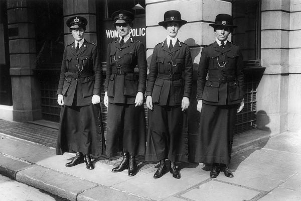 Members of the women's police service during World War I.