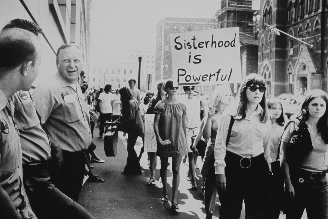 Photograph: Women marching c. 1975

Source: Getty