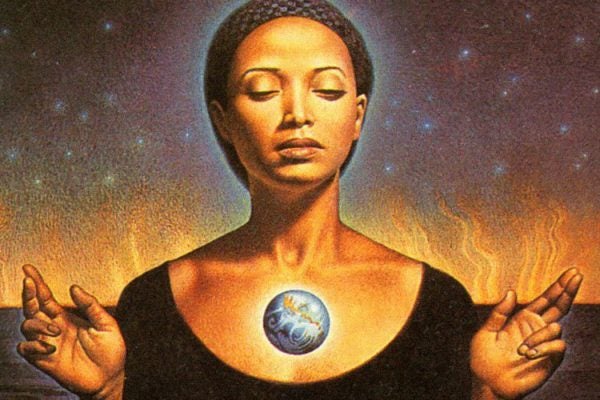 Illustration from the cover of Octavia Butler's Parable of the Sower