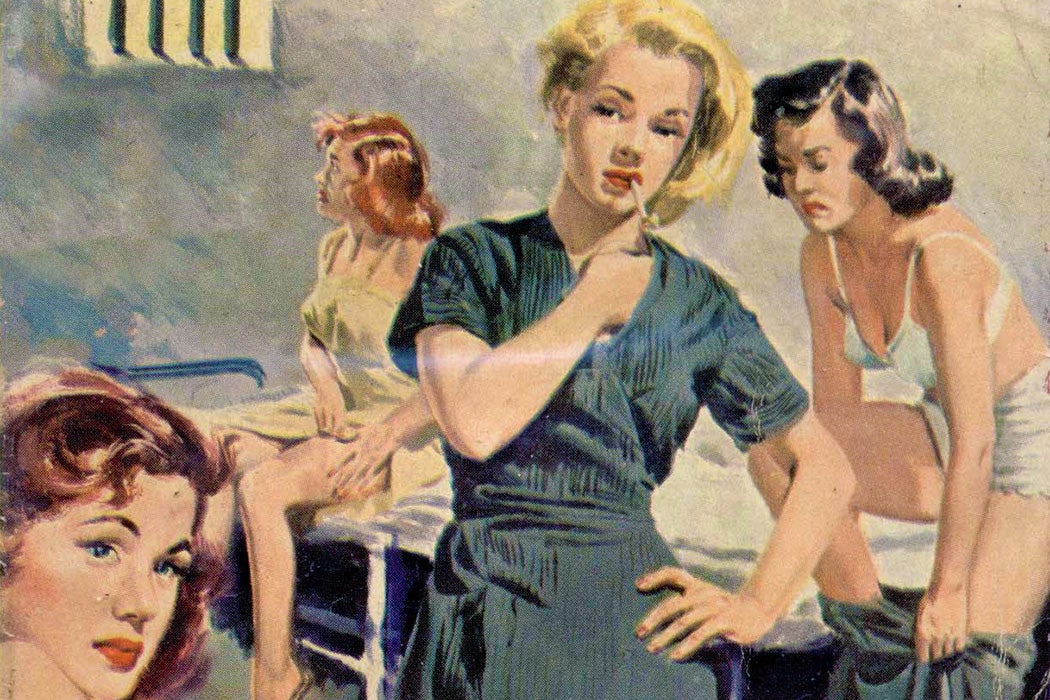 Cover illustration for "Female Convict" by Vincent E. Burns. Illustration by Robert Maguire, 1952