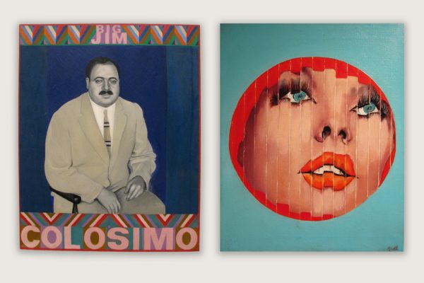 Big Jim Colosimo by Pauline Boty and Portrait fragmenté by Evelyne Axell