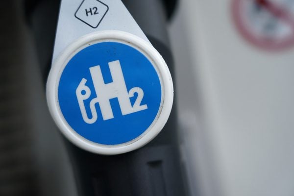 A hydrogen pumping station for hydrogen-powered cars stands on June 10, 2020 in Berlin, Germany.