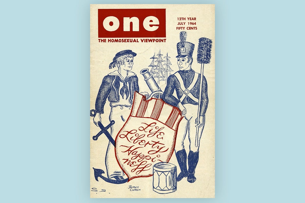 The cover of the July, 1964 issue of ONE Magazine
