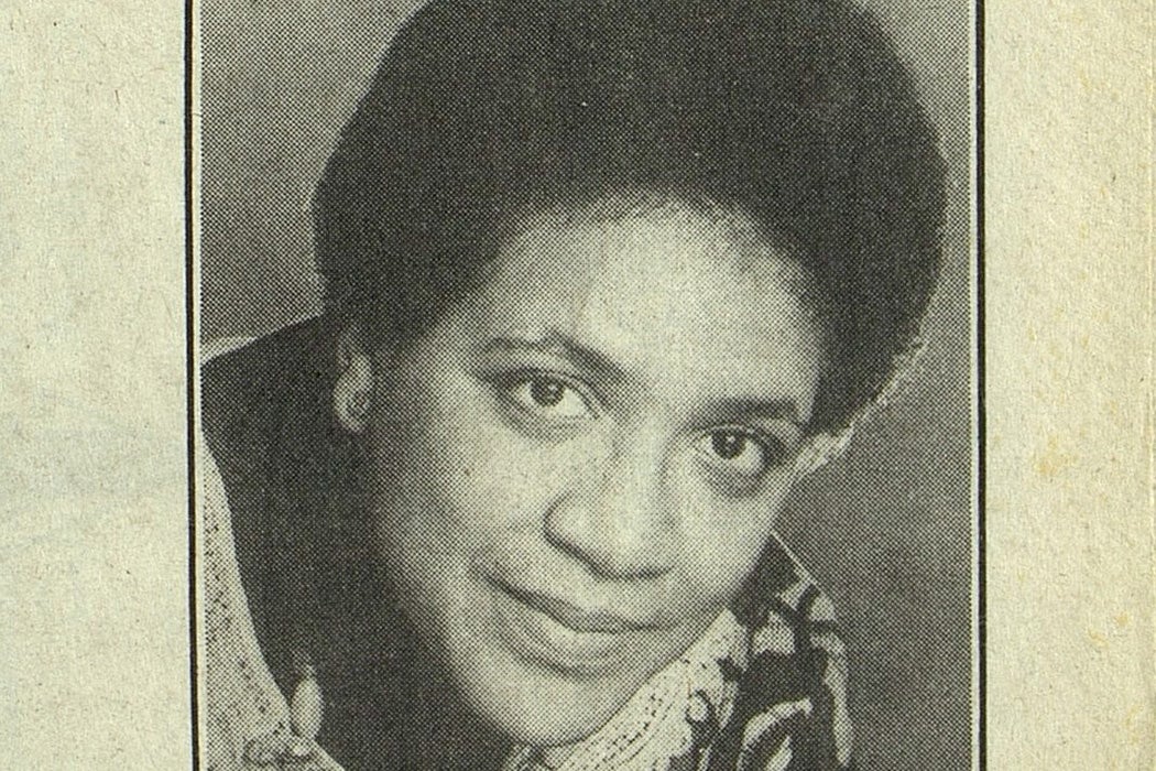 A portrait of Audre Lorde from the cover of the July/August 1988 issue of WomaNews