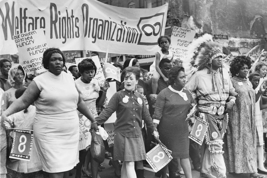 National Welfare Rights Organization activists marching in Washington, DC, May 1968.