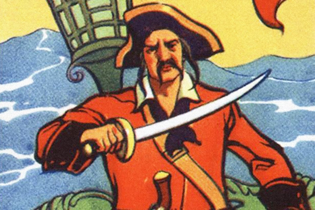 Captain Misson, described by Captain Charles Johnson as the founder of a fictional "pirate utopia" called Libertalia or Libertatia.