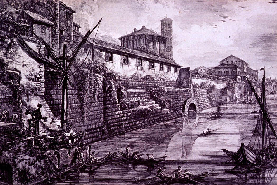 A view of the outlet of the Cloaca Maxima by Giovanni Battista Piranesi, ca. 1776