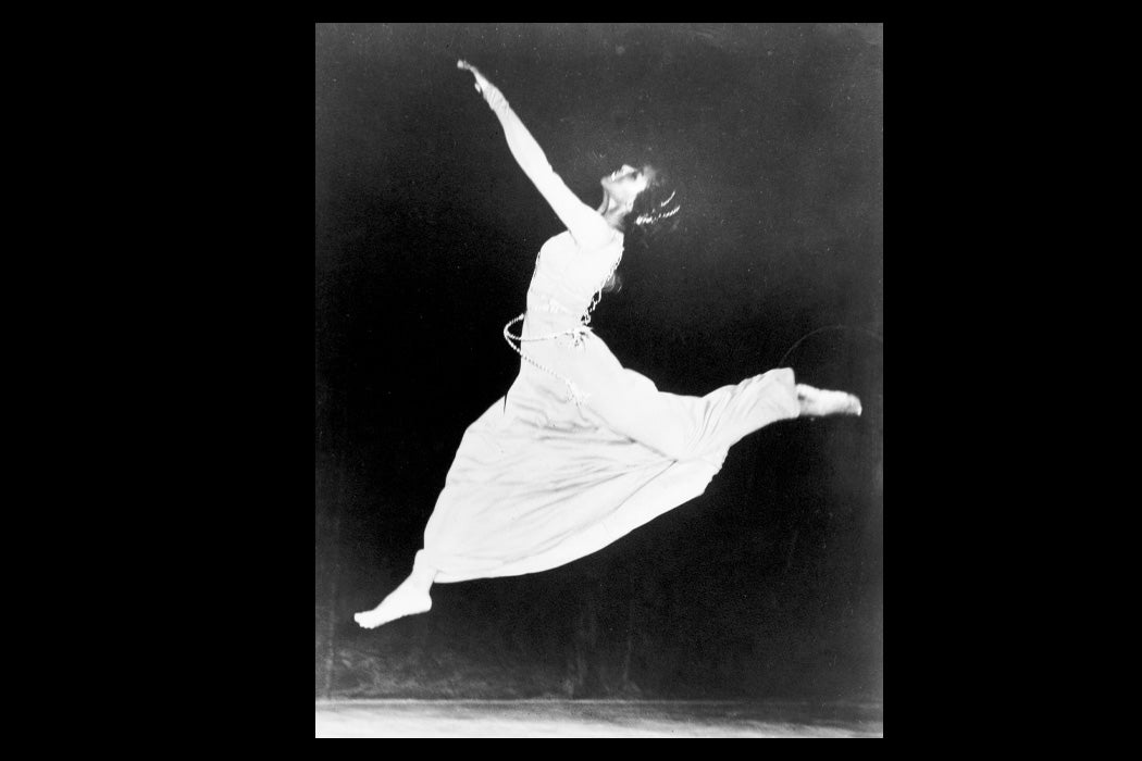 Mary Rose Allen mid-leap