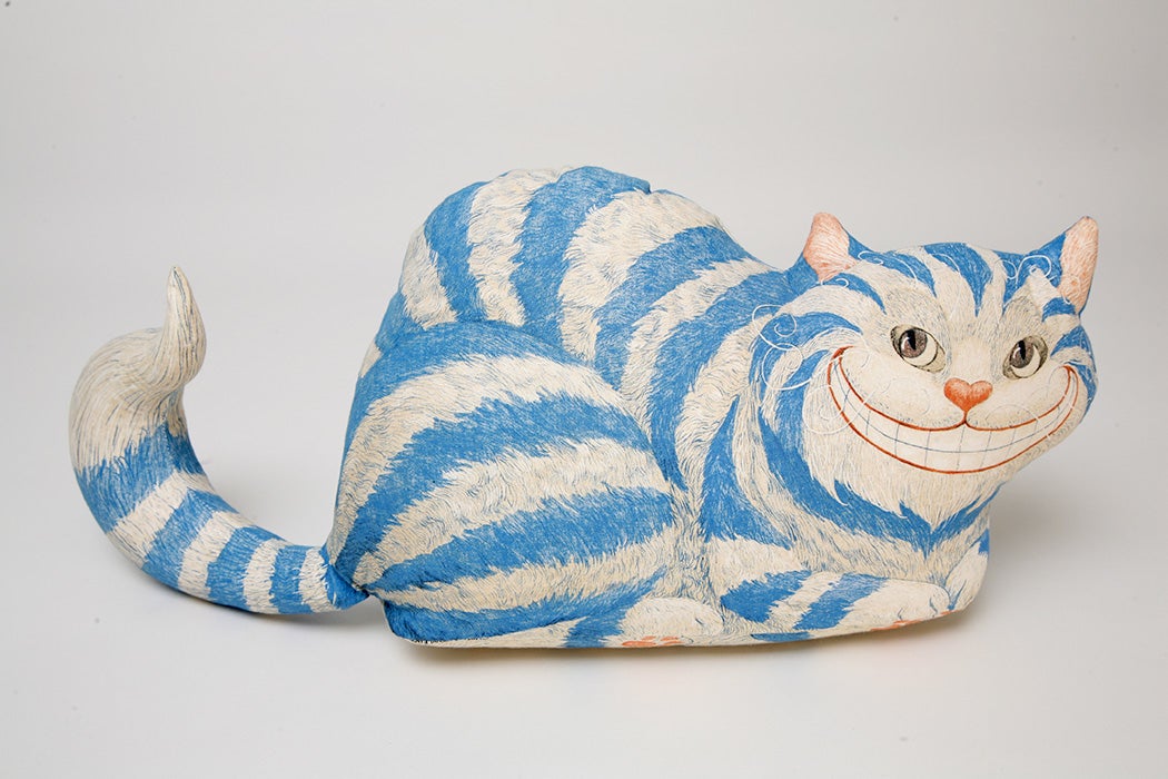A Cheshire cat stuffed toy, from the permanent collection of The Children’s Museum of Indianapolis.