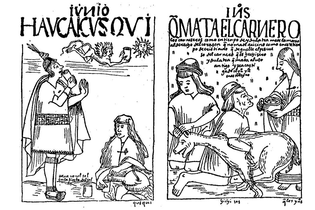 An illustration of Incan ceremonies