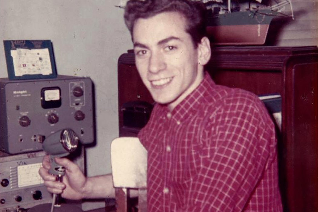 A man with a ham radio