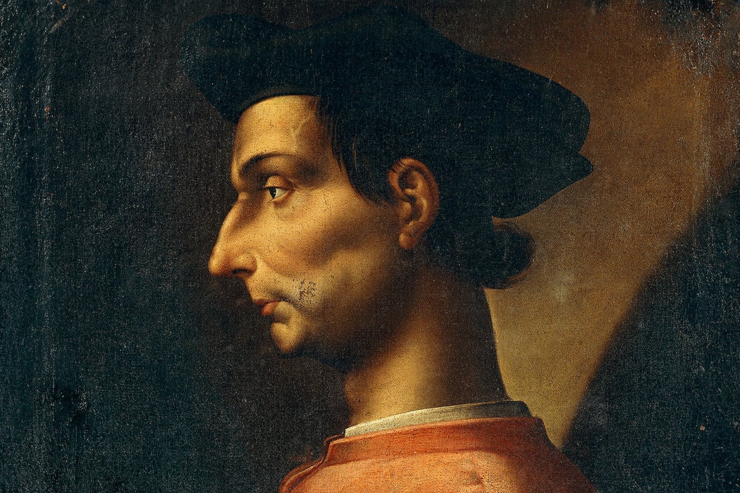 A portrait of Italian philosopher, writer and politician Niccolo Machiavelli