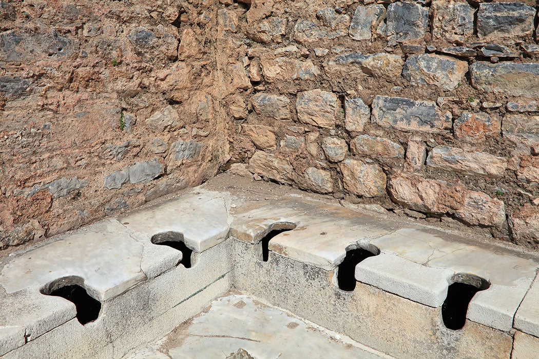 Toilets in the ancient city of Ephesus, located near the Aegean Sea in modern day Turkey.