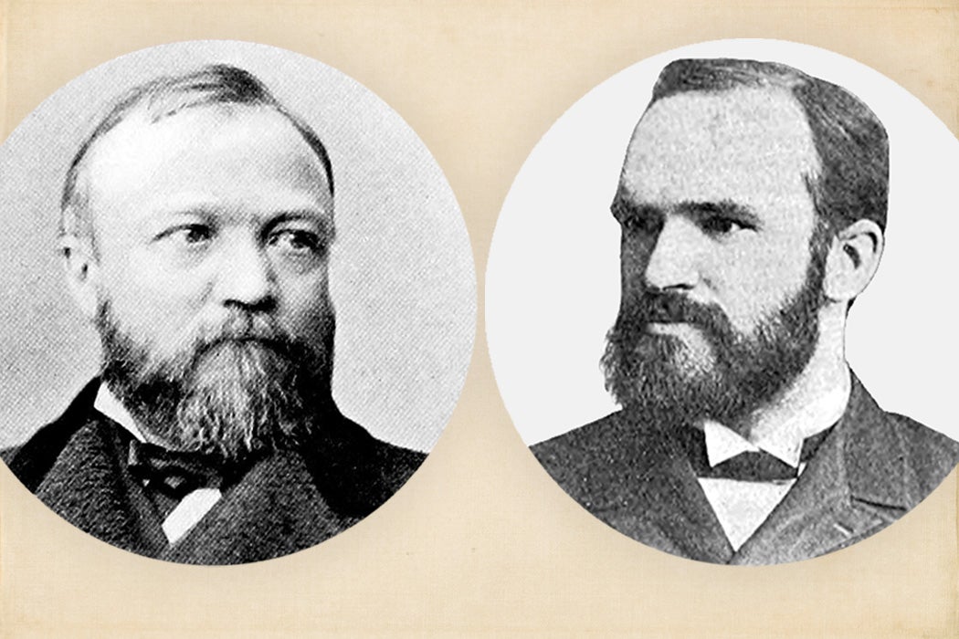 Andrew Carnegie (left) and Melvil Dewey (right)