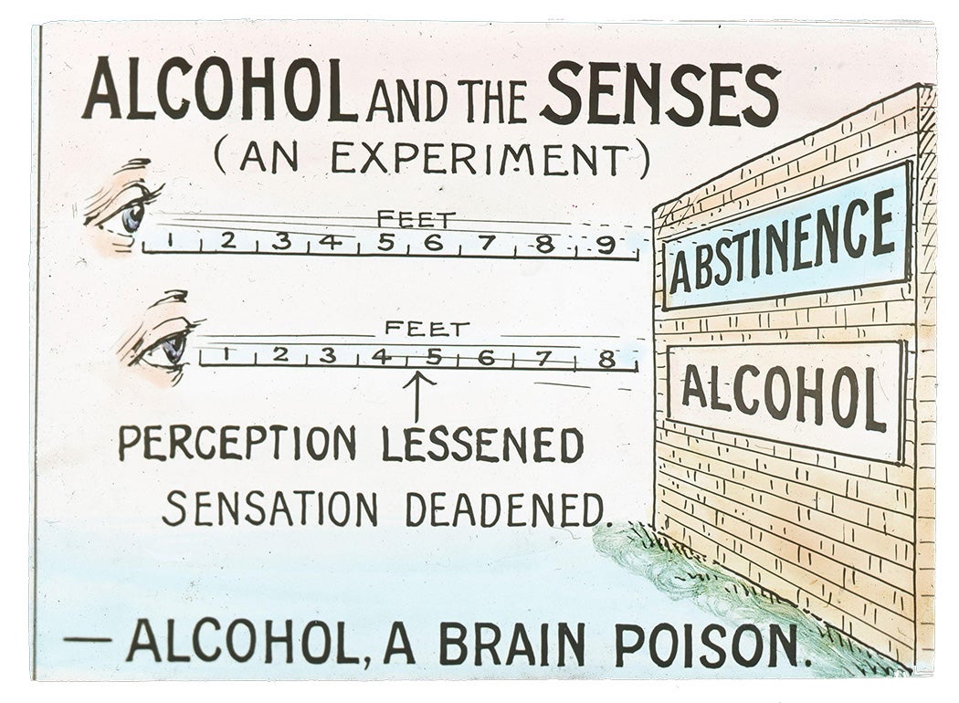 (An Experiment) PERCEPTION LESSENED SENSATION DEADENED. - ALCOHOL, A BRAIN POISON.