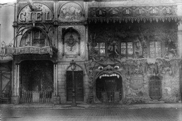 Façade of the cabarets Le Ciel and L'Enfer, 1909