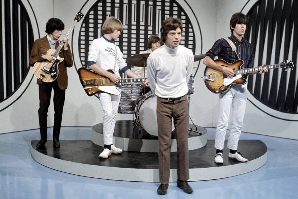 The Rolling Stones perform on the set of the pop music television show Thank Your Lucky Stars in Birmingham, England on January 30th, 1965.
